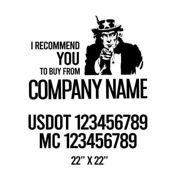 Patriotic USDOT Decals
