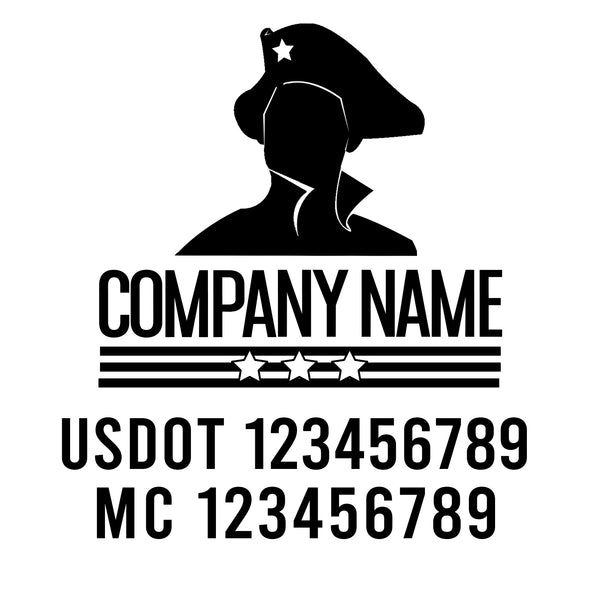 Patriotic USDOT Decals