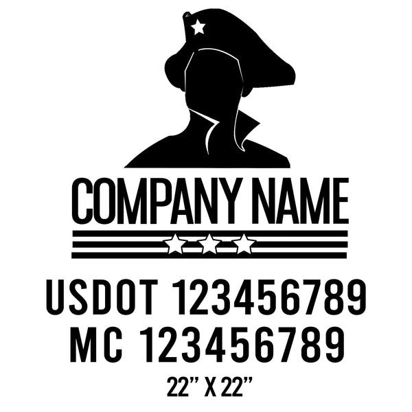 Patriotic USDOT Decals