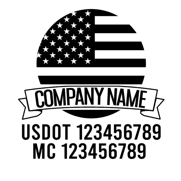 Patriotic USDOT Decals