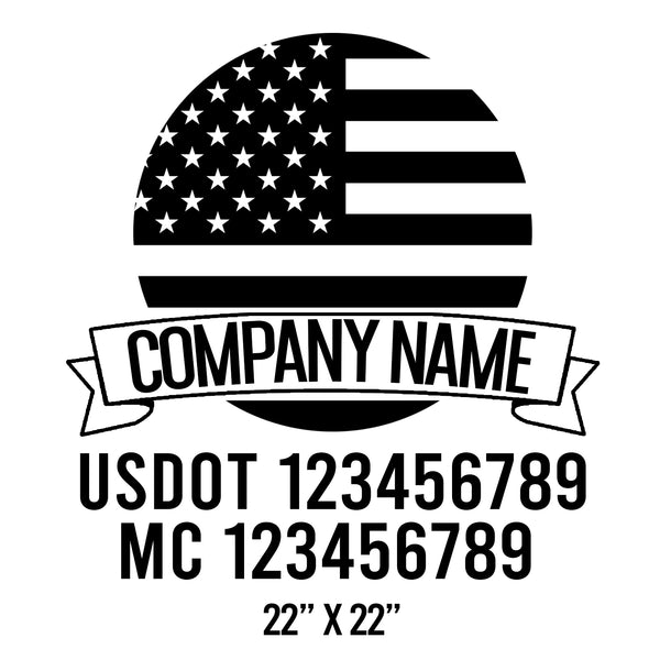 Patriotic USDOT Decals