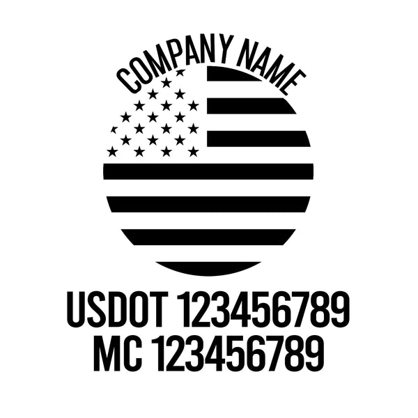 Patriotic USDOT Decals