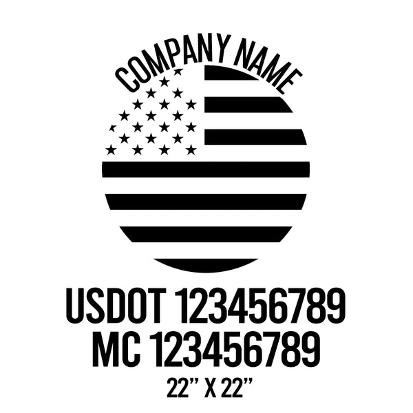 Patriotic USDOT Decals