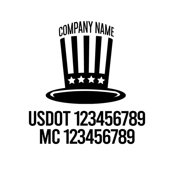 Patriotic USDOT Decals