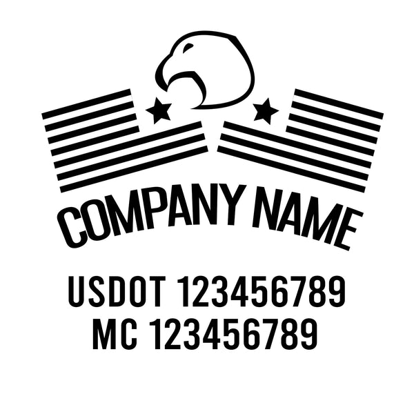 Patriotic USDOT Decals