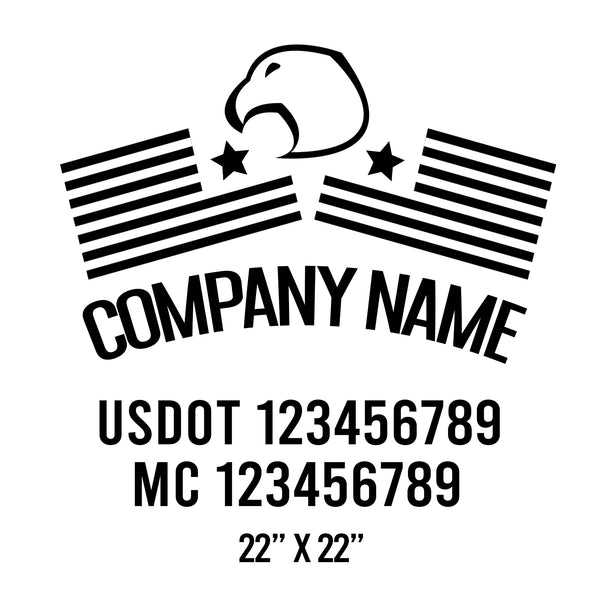 Patriotic USDOT Decals