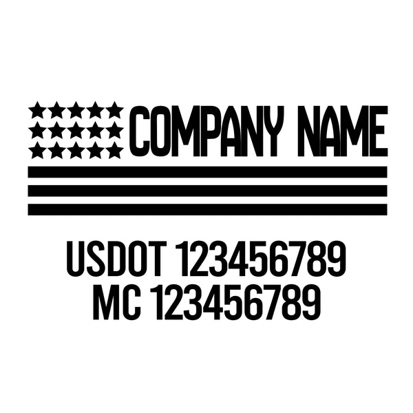 Patriotic USDOT Decals