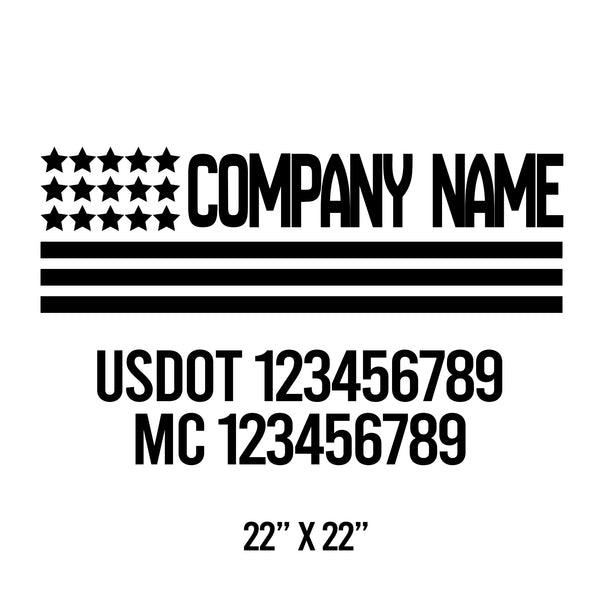 Patriotic USDOT Decals