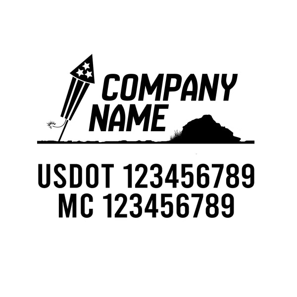 Patriotic USDOT Decals