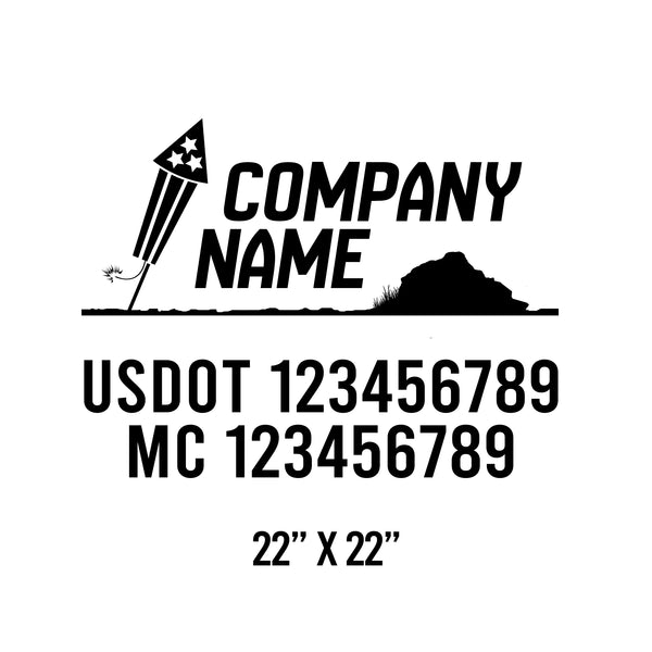 Patriotic USDOT Decals