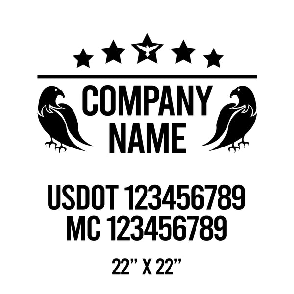 Patriotic USDOT Decals