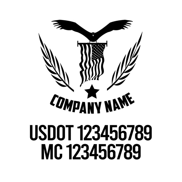 Patriotic USDOT Decals