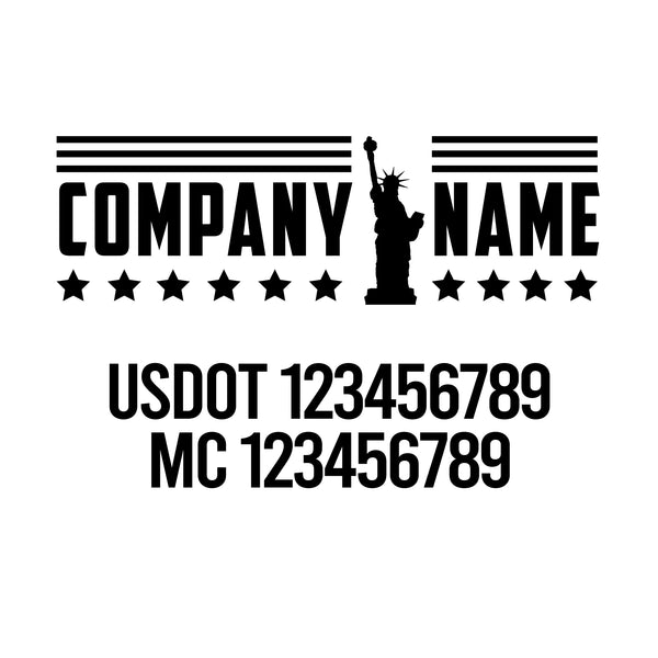 Patriotic USDOT Decals