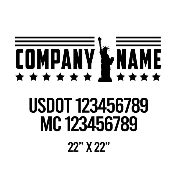 Patriotic USDOT Decals