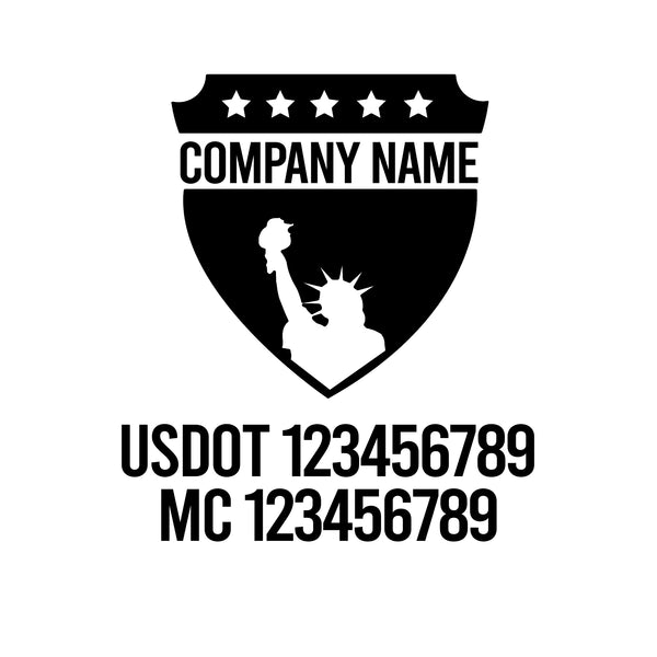Patriotic USDOT Decals
