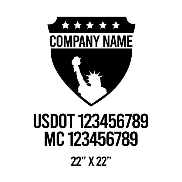 Patriotic USDOT Decals
