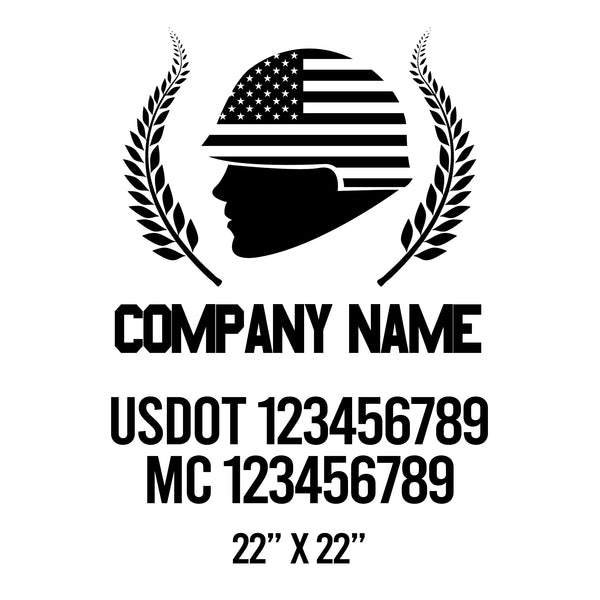Patriotic USDOT Decals