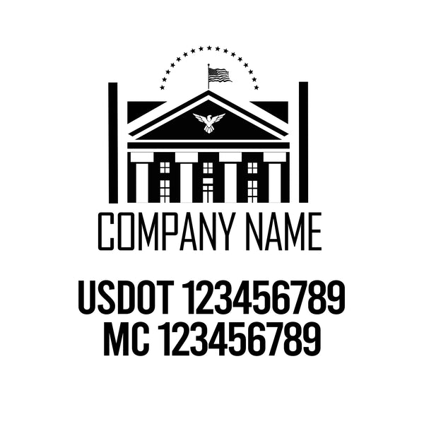 Patriotic USDOT Decals