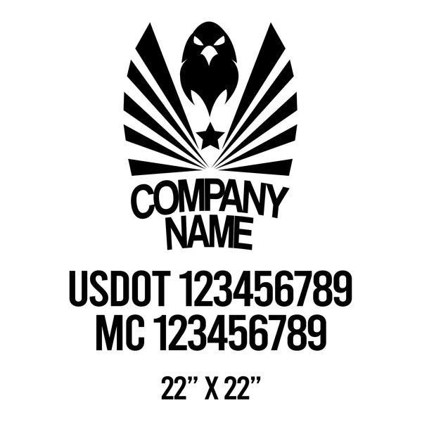Patriotic USDOT Decals