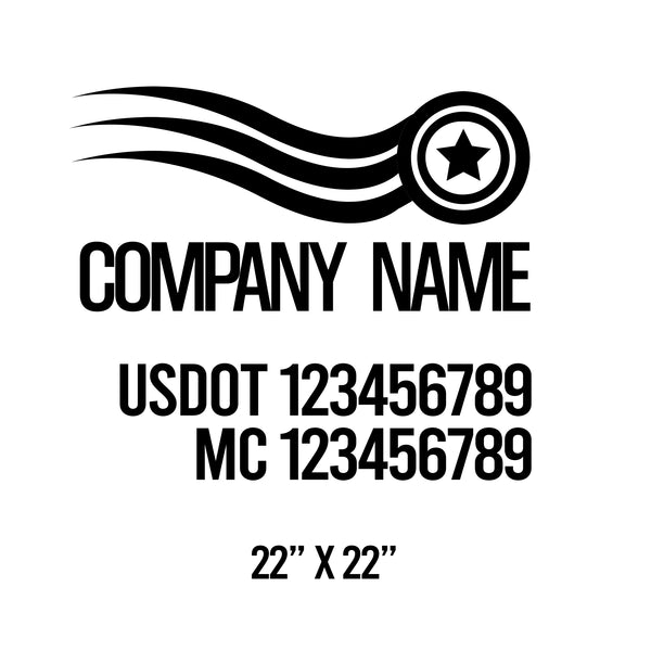 Patriotic USDOT Decals