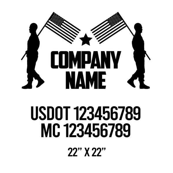 Patriotic USDOT Decals
