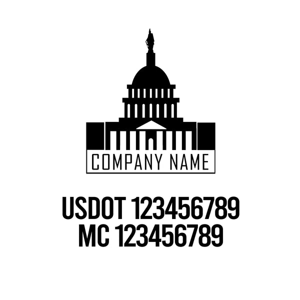 Patriotic USDOT Decals