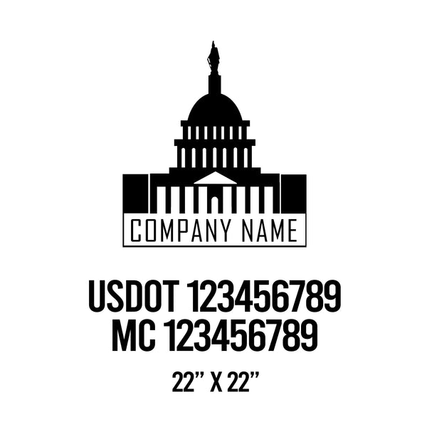 Patriotic USDOT Decals
