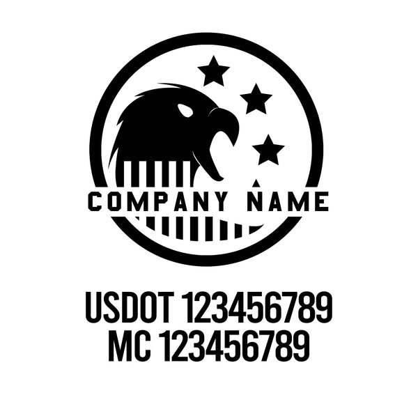 Patriotic USDOT Decals