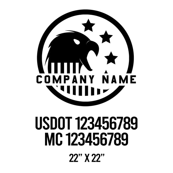 Patriotic USDOT Decals