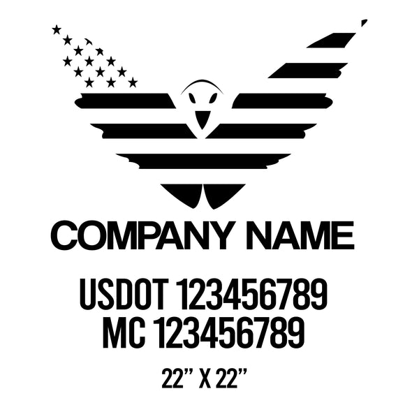 Patriotic USDOT Decals