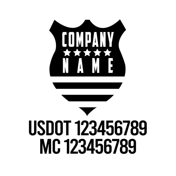 Patriotic USDOT Decals