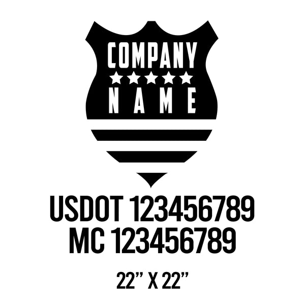 Patriotic USDOT Decals