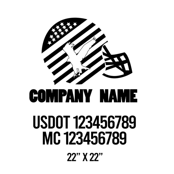 Patriotic USDOT Decals