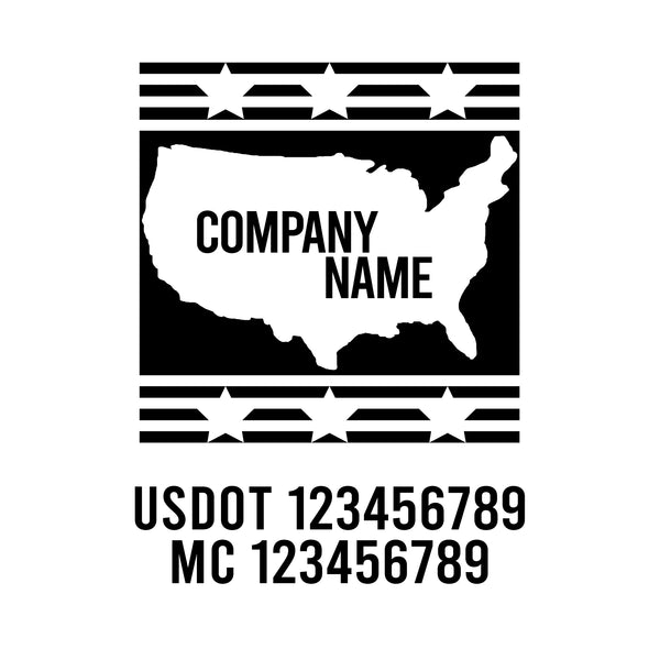 Patriotic USDOT Decals