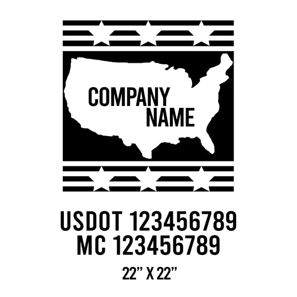 Patriotic USDOT Decals