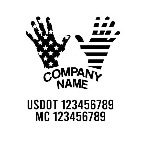 Patriotic USDOT Decals