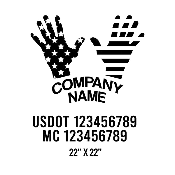 Patriotic USDOT Decals