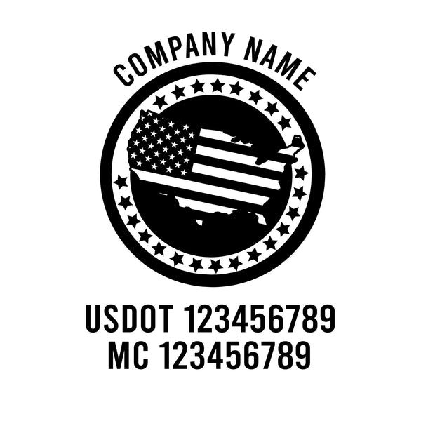 Patriotic USDOT Decals