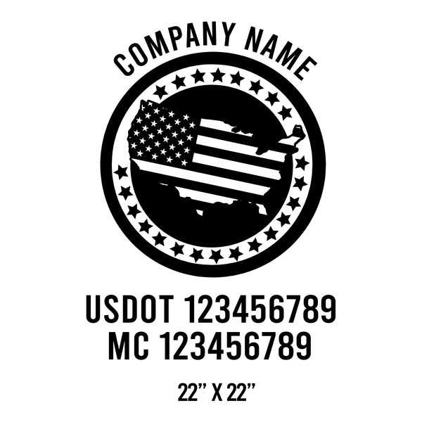 Patriotic USDOT Decals