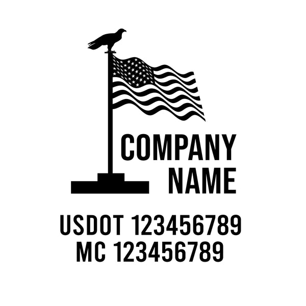 Patriotic USDOT Decals
