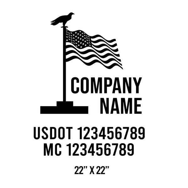 Patriotic USDOT Decals