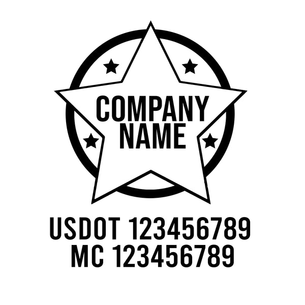 Patriotic USDOT Decals