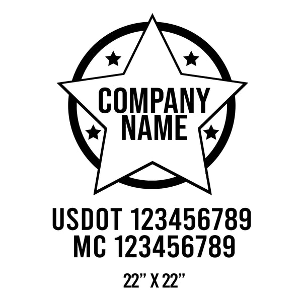 Patriotic USDOT Decals