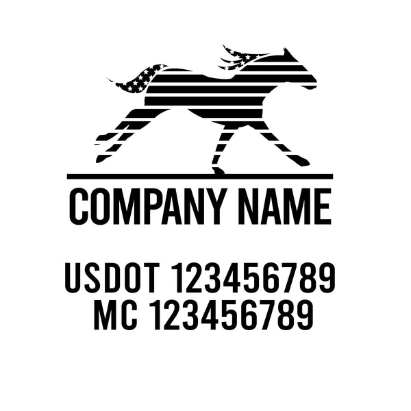 Patriotic USDOT Decals
