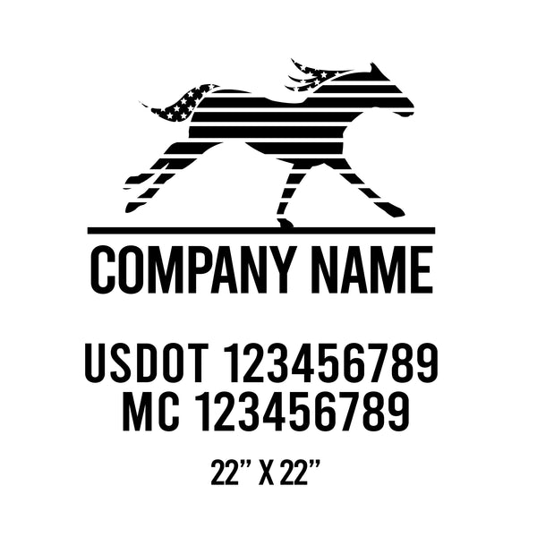 Patriotic USDOT Decals