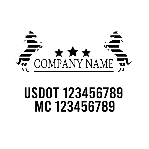 Patriotic USDOT Decals