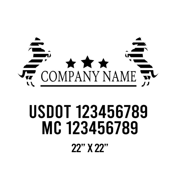Patriotic USDOT Decals