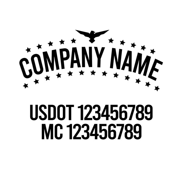Patriotic USDOT Decals