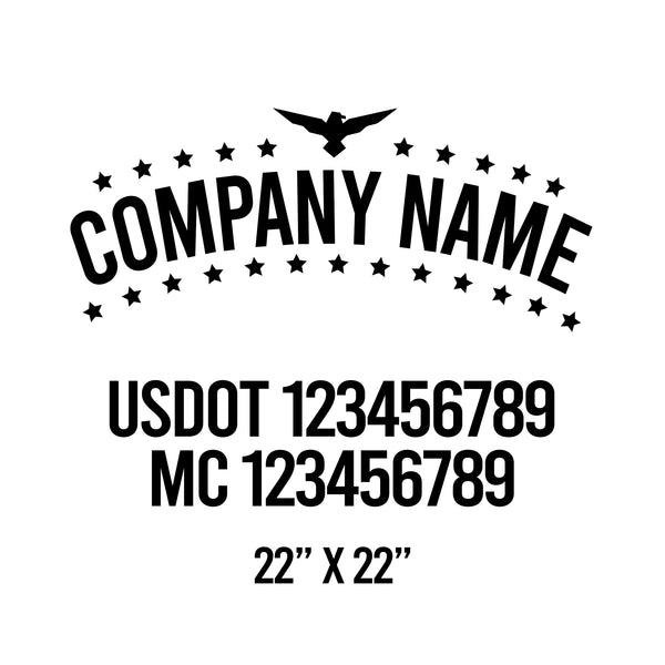 Patriotic USDOT Decals