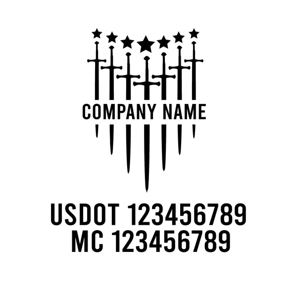 Patriotic USDOT Decals